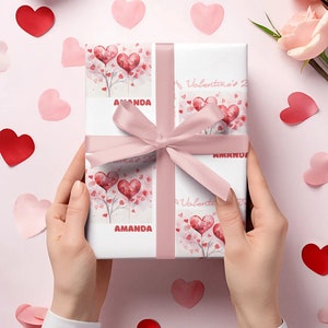 Custom Valentines Day Gift Wrap,Personalized Valentines Day Wrapping Paper,Valentines Day Gift Wrap,Wrapping Paper Valentines Day,Gift Wrap