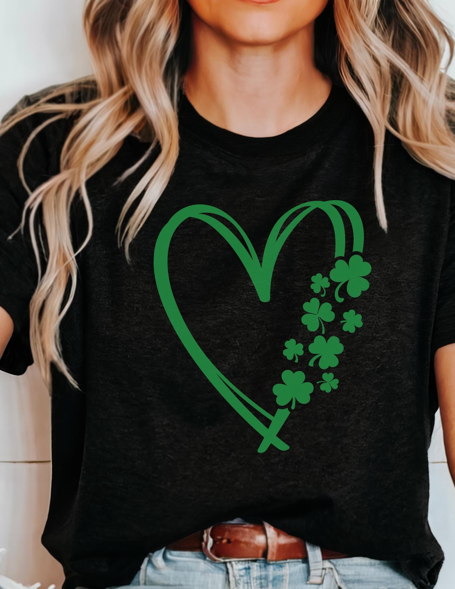 クローバーハート セントパトリックデー クルーネック レディース ラッキーハート セントパティーズシャツ アイリッシュクローバー スウェットシャツ  アイリッシュセーター ギフト セントパトリックデーギフト - Etsy 日本