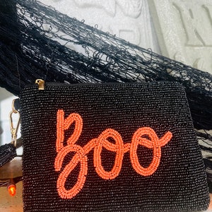 Boo Geschenkidee für Sie, Boo Geschenk Tasche, Halloween-Geschenk für Sie, Boo Perlen Münze Beutel, Süßes oder Saures Halloween Geschenk, niedlicher Münzenbeutel, Halloween