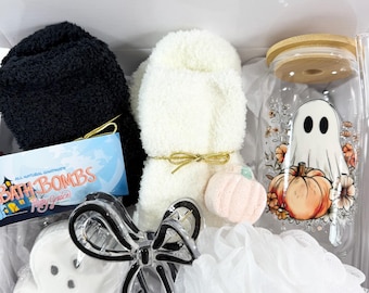 Caja de regalo de Halloween para chica universitaria Paquete de cuidado para estudiantes universitarios Caja de regalo de Halloween para ella Caja de regalo de abucheo Regalo de Halloween Regalo de Halloween