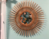 56 Cm Rattan Mirror Wall Decorations