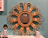 50cm Rattan Mirror, Sunflower Rattan Mirror