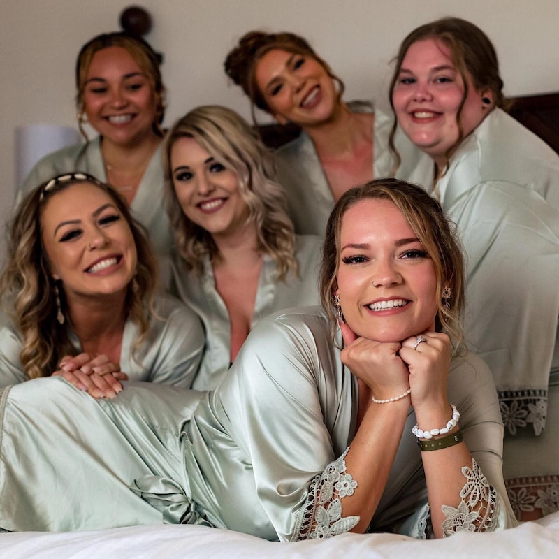 Lace Detail Bride Robe - Etsy