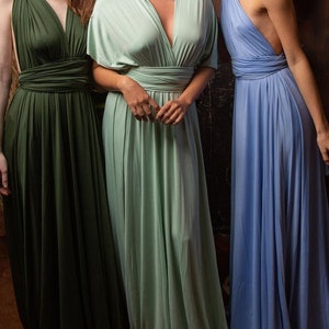 TDY Olive Maxi / Short Infinity Bridesmaid Dress Convertible Dress Multiway  Dress Green Long Gown Prom Wrap Dress (Regular & Plus Size)