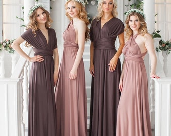 Bridesmaid Dress, Infinity Dress, Floor Length Maxi Wrap Convertible Dress, Wedding Dress, Multiway Dress, Bridal Party Dress