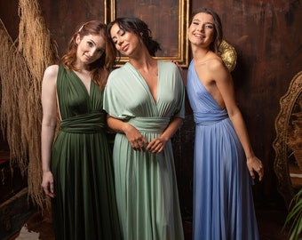 Infinity Dress With Bandeau, Convertible Dress, Bridesmaid Dress, Long  Dress Plus Size, Multi-way Dress,  Wrap Dress