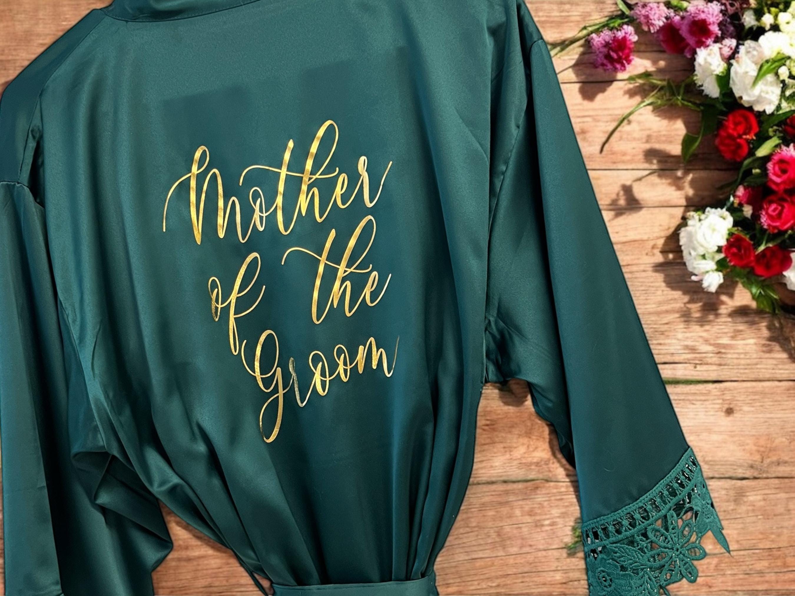 Monogram Satin Lace Robe