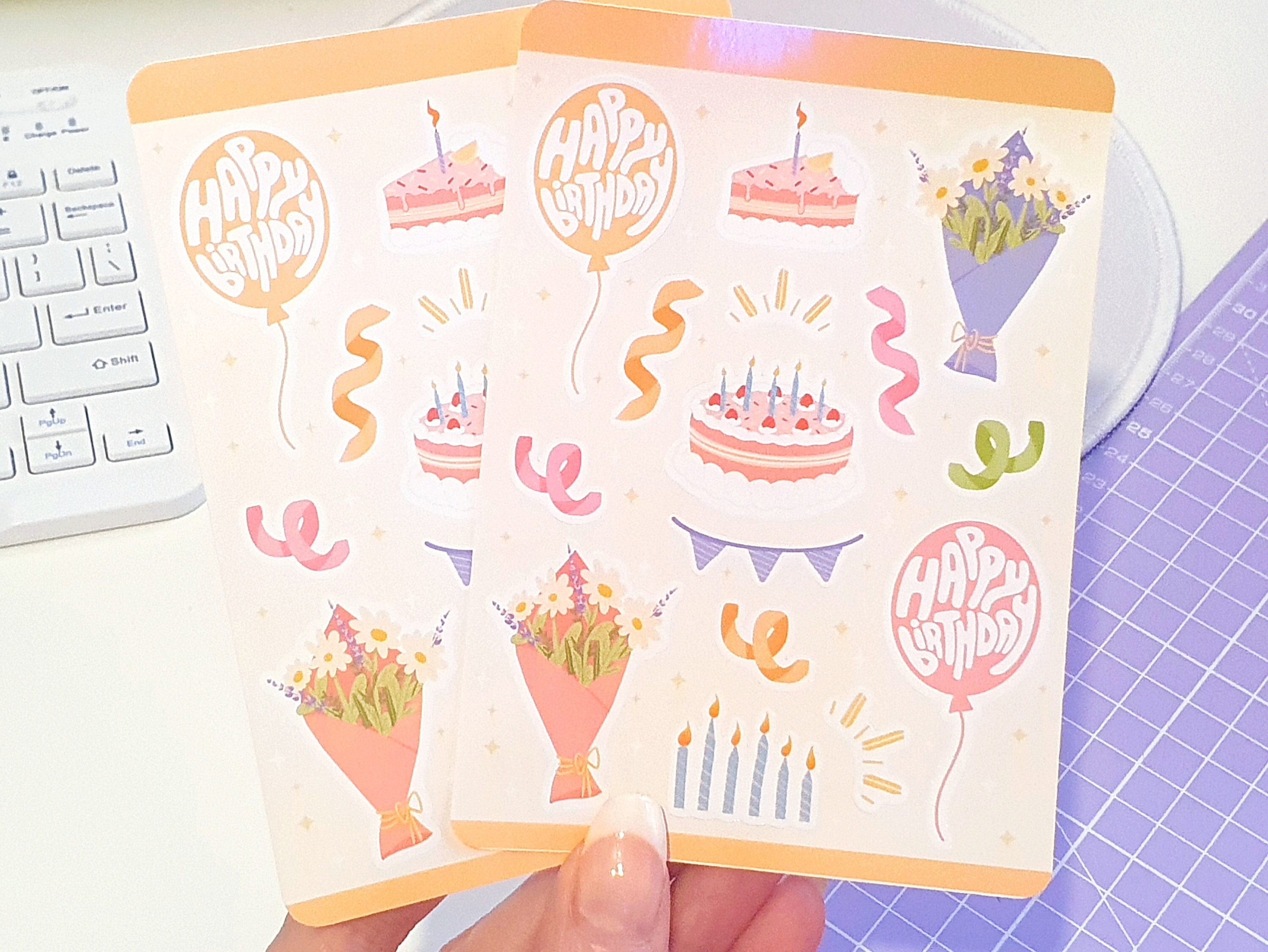 Happy Birthday Sticker Sheet - Journal Stickers - Planner Decoration ...