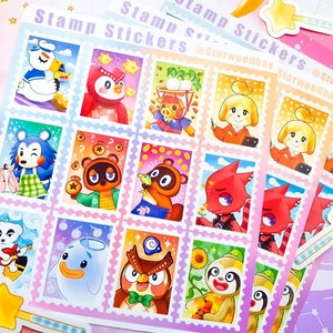 Animal Crossing Briefmarken Vinyl-Aufkleber Bogen