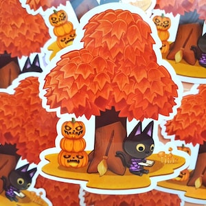 Animal Crossing Kiki Herbst Süsser Fall Vinyl Sticker
