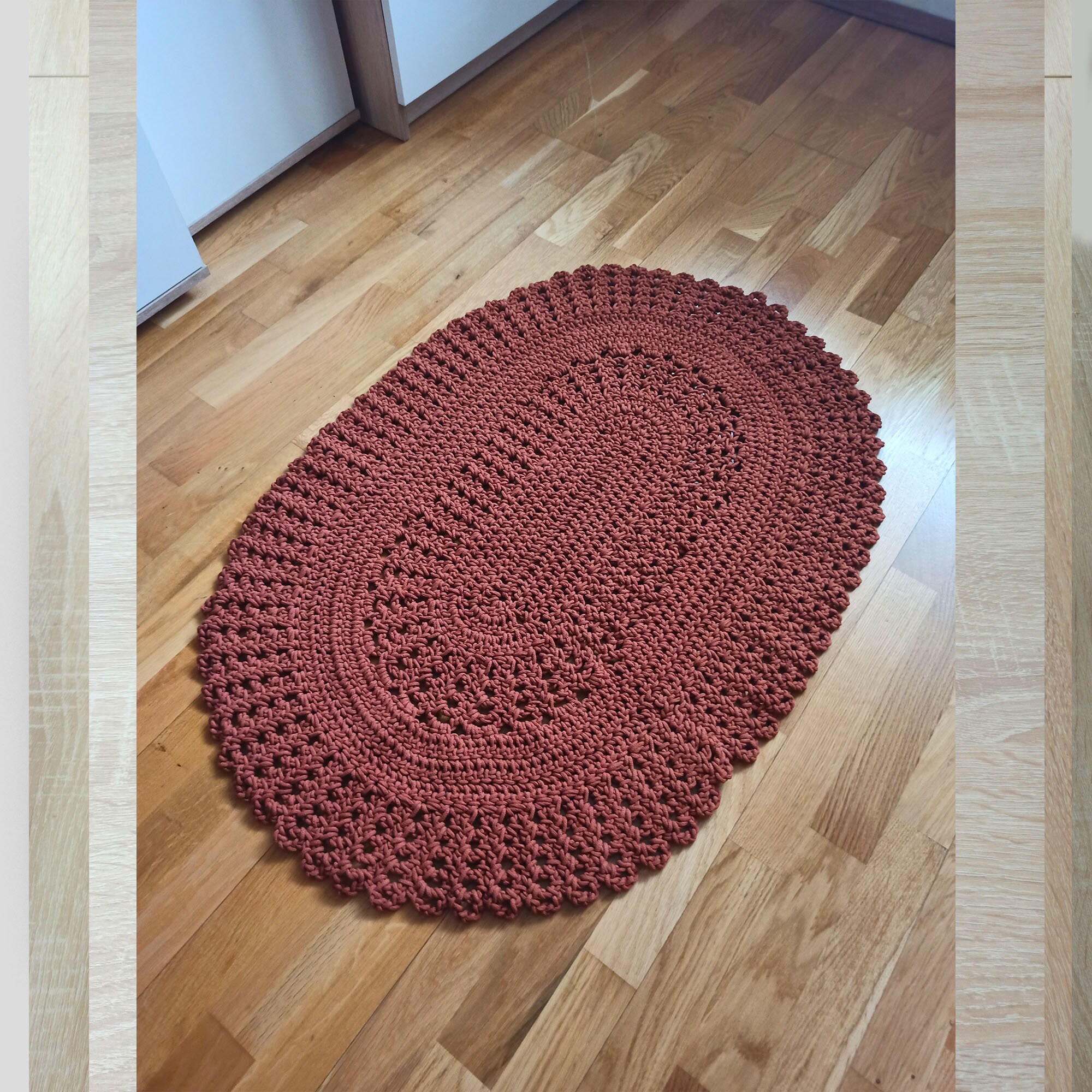 Rug of cord oval Etsy