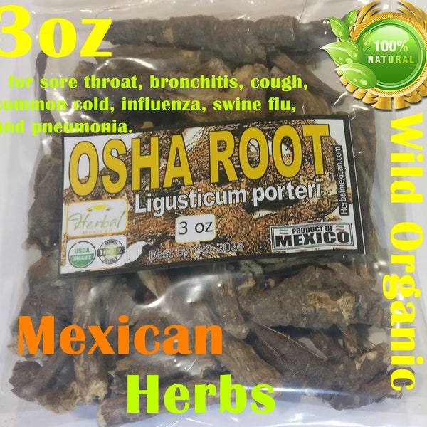 3oz Osha Root, Chuchupate, Bear Root, Ligusticum porteri, mountain lovage root, wild parsley root !!!