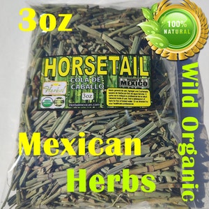 Cola de caballo,Horsetail, Shavegrass, Shave grass ,Field horsetail,Common horse tail, Equisetum arvense, Horsetail herb tea 3oz !!!