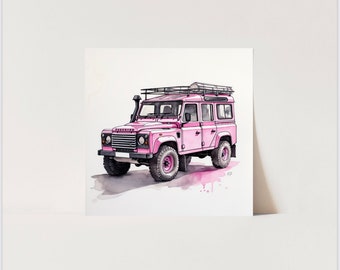 Barbie Pink Mini Cooper S Nursery Art - Digital Download Print - Kids ...