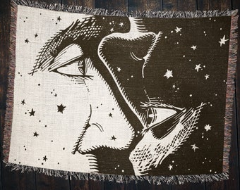 Starboy Yin Yang gewebte Decke: Sci-Fi Wohnheim Dekor