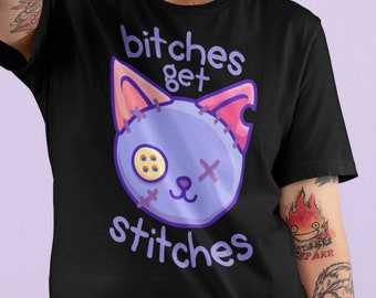 Pastel Goth Cat Shirt – Emo Graphic Tee