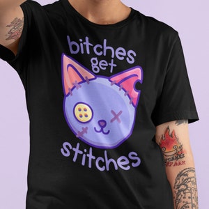 Pastel Goth Clothing- Cute Gothic Cat Shirt, Soft E Girl Shirt, Soft Girl Clothing