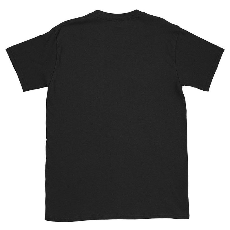 May include: A plain black t-shirt with short sleeves.