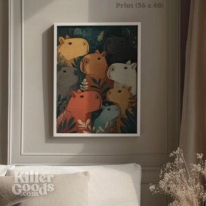 Capybara Illustration Poster: Waldtier Illustration Bild 6