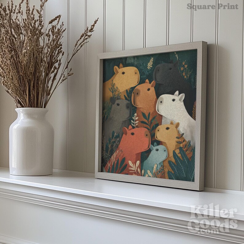 Capybara Illustration Poster: Waldtier Illustration Bild 4