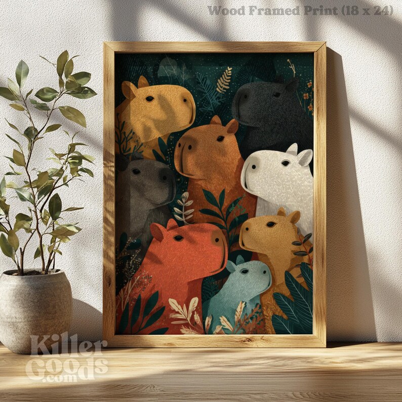 Capybara Illustration Poster: Waldtier Illustration Bild 8