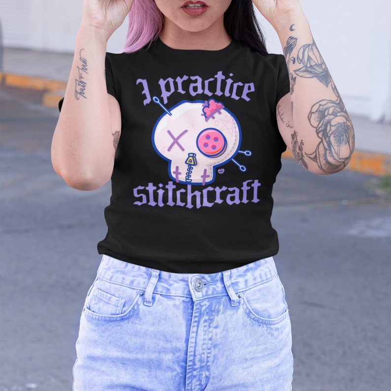 Pastel Goth Clothing Cute Gothic Skull Shirt Soft E Girl Etsy