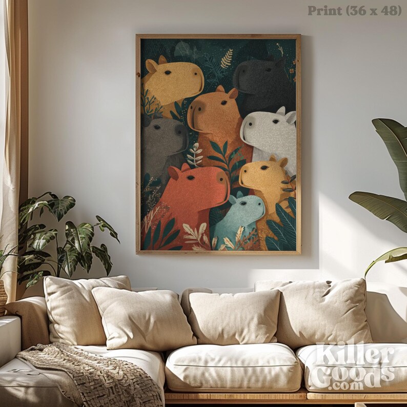 Capybara Illustration Poster: Waldtier Illustration Bild 10