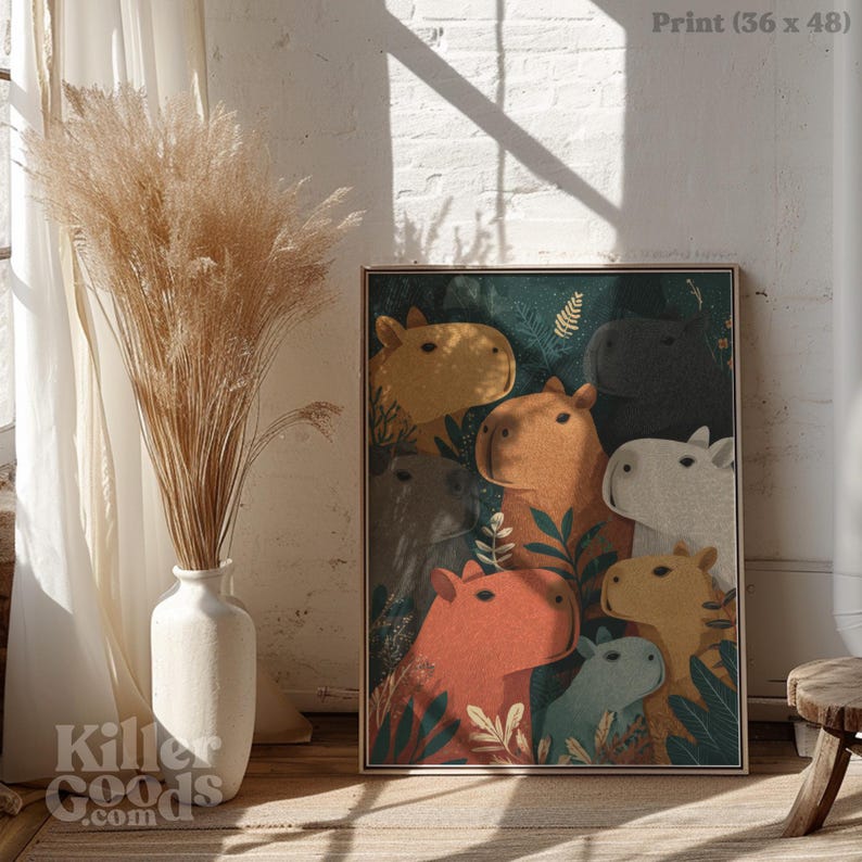 Capybara Illustration Poster: Waldtier Illustration Bild 9