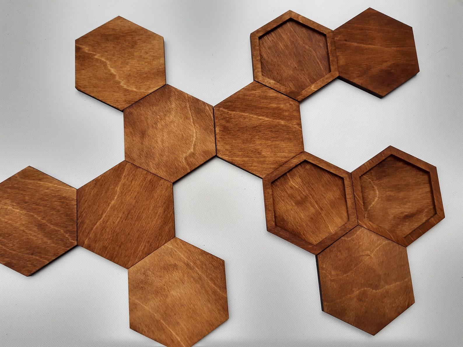 Hexagon Wood Wall Art Wall Decor 3D Geometric Wall Etsy