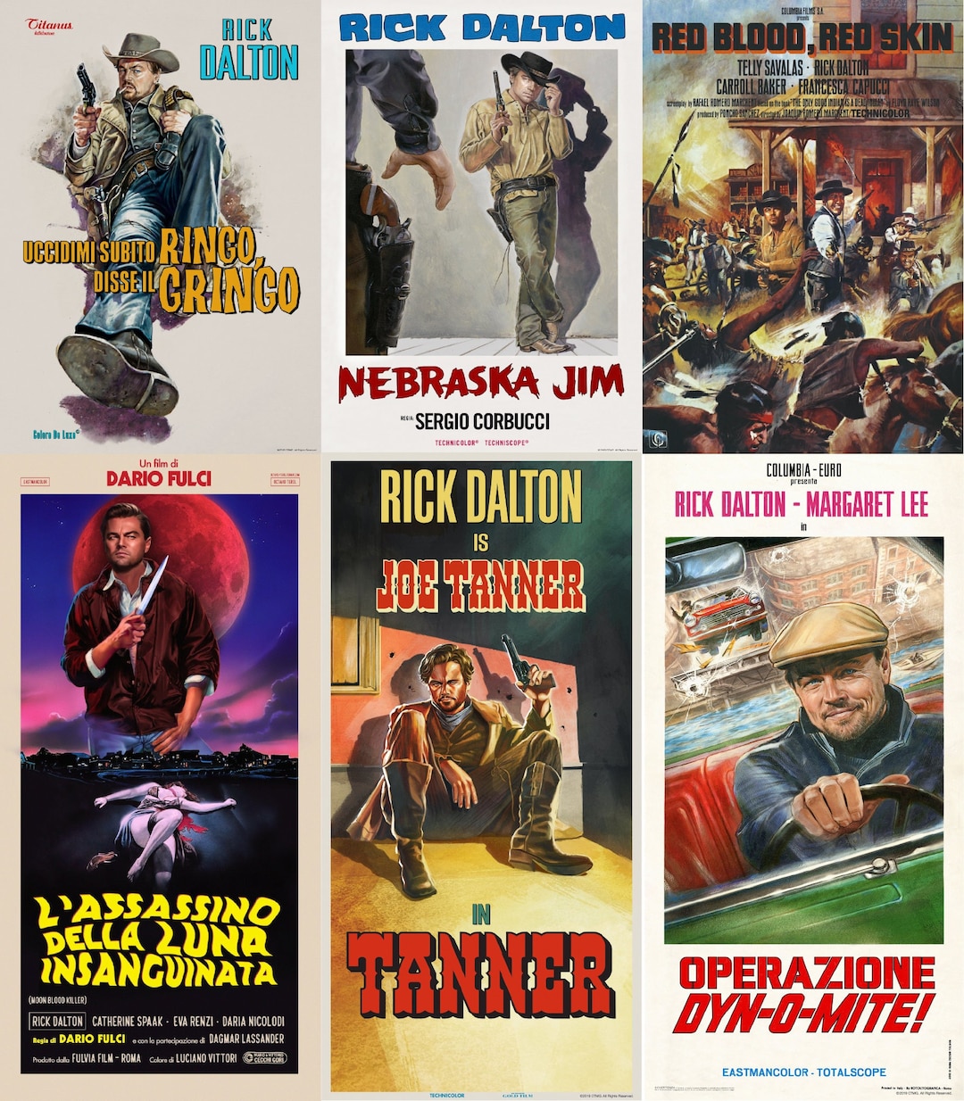 Rick Dalton Movie Posters High Res Print Various Sizes Etsy