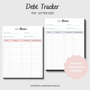 Schuld Tracker afdrukbaar, Schuld Tracker Spreadsheet, Credit Card Tracker, Schuld Payoff Tracker, Schuld Betaling Tracker,
