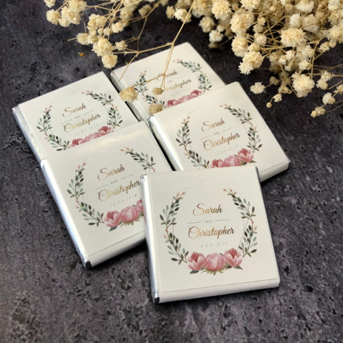 Personalisierte Hochzeit Schokolade für Gäste Hochzeit Etsy