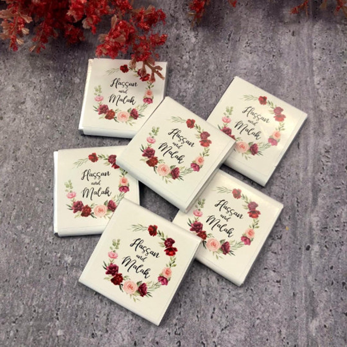 Personalisierte Hochzeit Schokolade für Gäste Hochzeit Etsy