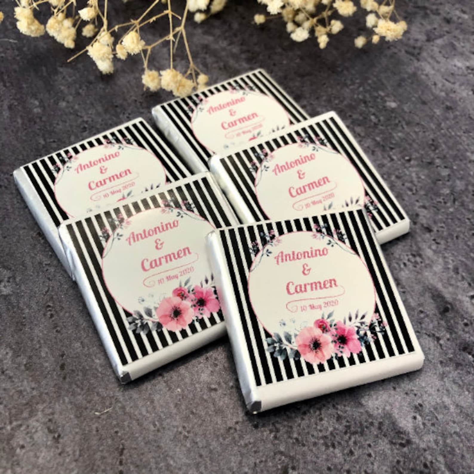 Personalisierte Hochzeit Schokolade für Gäste Hochzeit Etsy