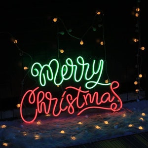 Letreiro de neon personalizado Feliz Natal, Luz LED para decoração de Natal, Letreiro de neon, Luz noturna de neon para festa de Natal, Nadolig Llawen