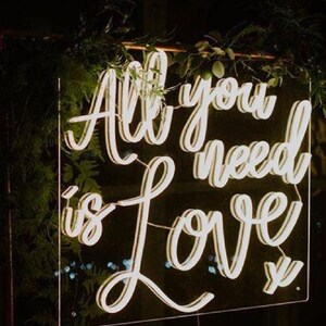 Letrero de neón para boda, decoración personalizada para bodas, letrero de neón LED para regalos de compromiso, letrero de neón con nombre para regalos de boda, letrero LED personalizado para regalos, hecho a mano