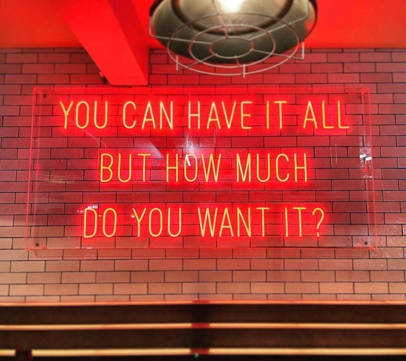 Custom Neon Sign Motivational Quotes in Neon Sign Art Etsy