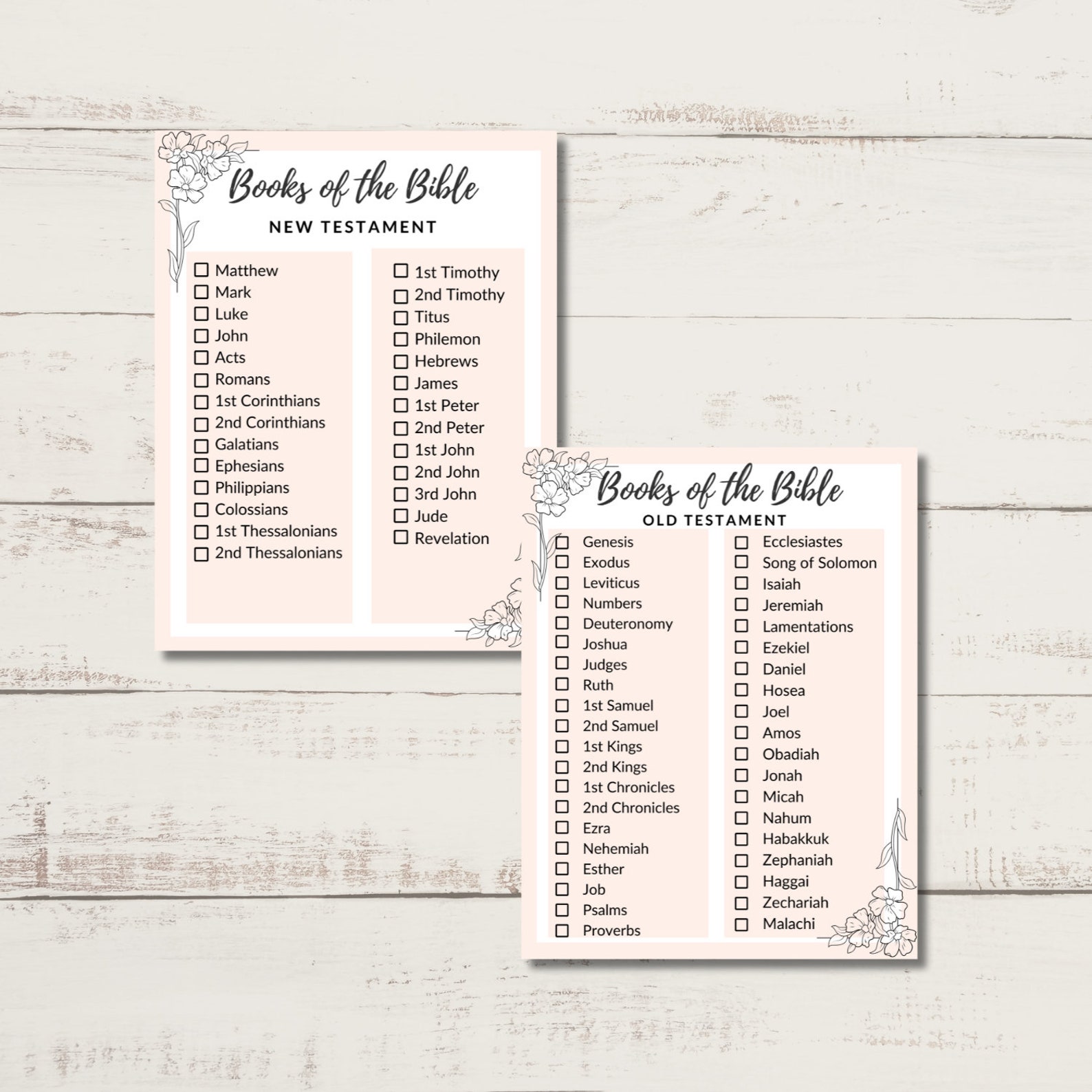Digital or Printable Daily Bible Study Template Books of the Bible ...