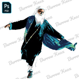Sadhguru - Dansende Yogi - Vector Art