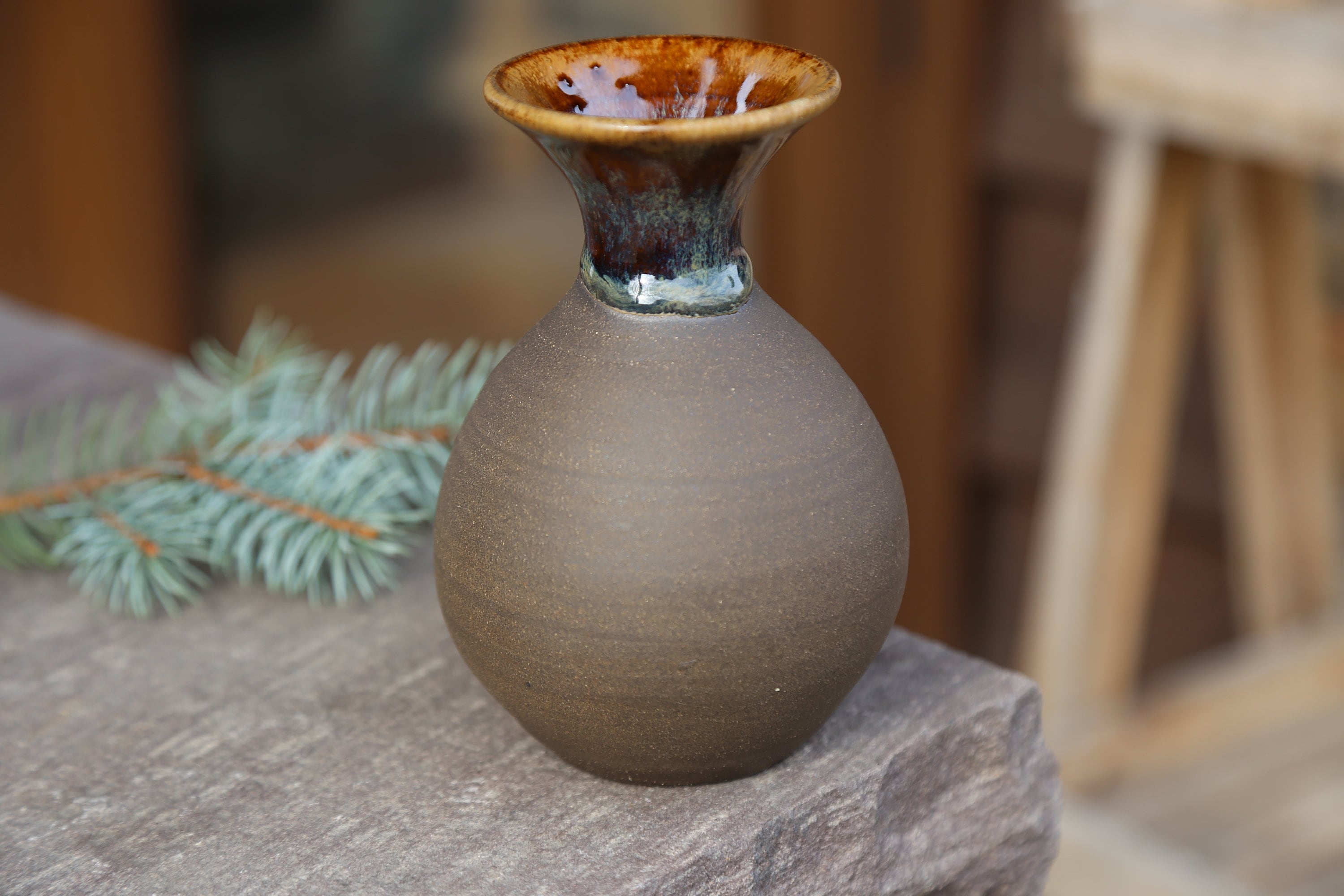 5.5 Hand Thrown Ceramic Pottery Vase Hand Carved Saying - Etsy