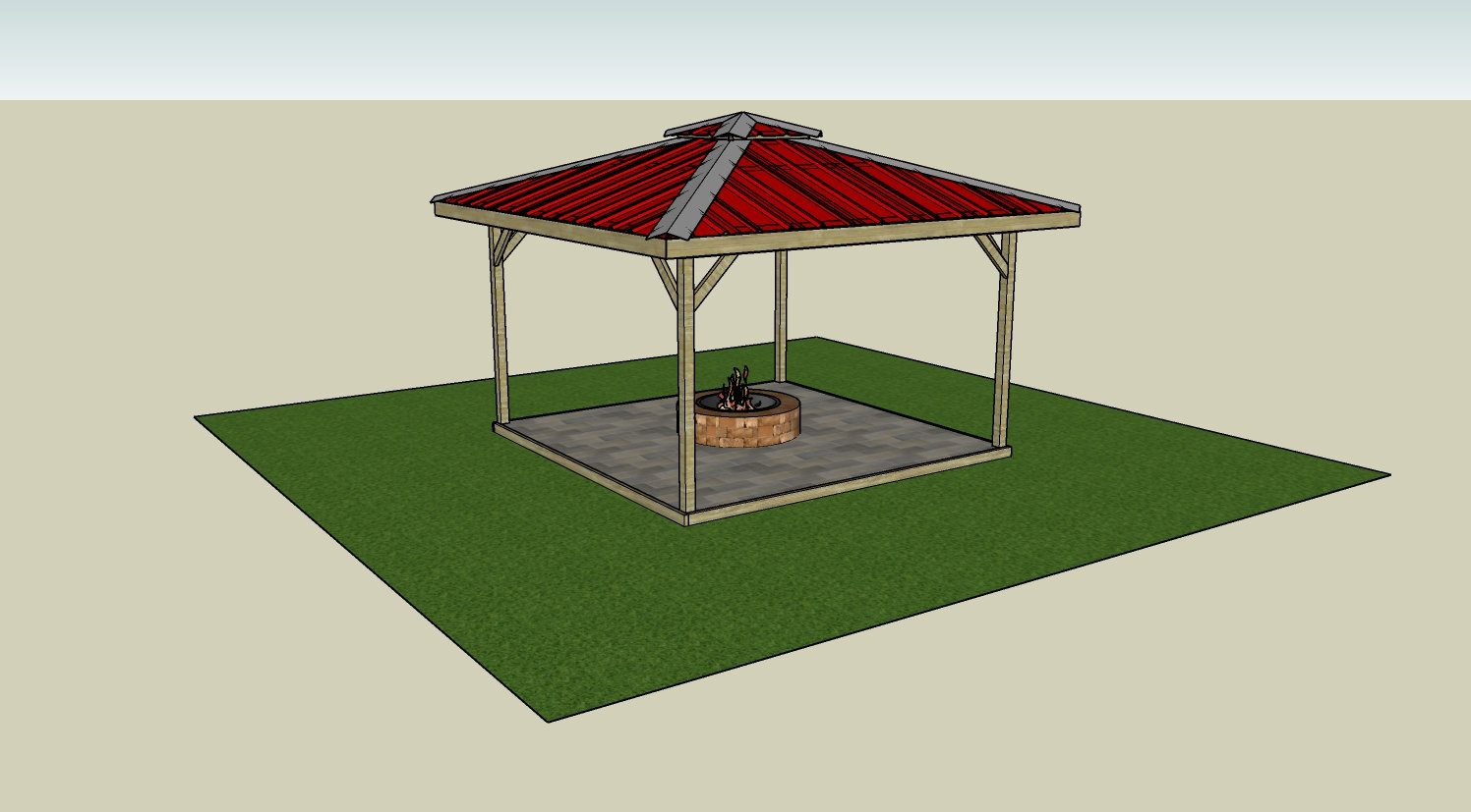 Fire Pit Gazebo Plans. Etsy