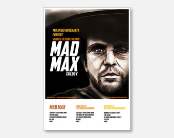 Mad Max Trilogy (1979, 81, 85) // unframed A3 print