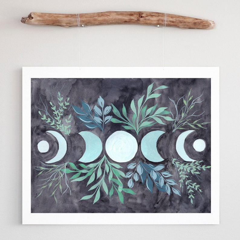 Moon Phases Print / 5x7 / 8x10 / 8.5x11 - Etsy