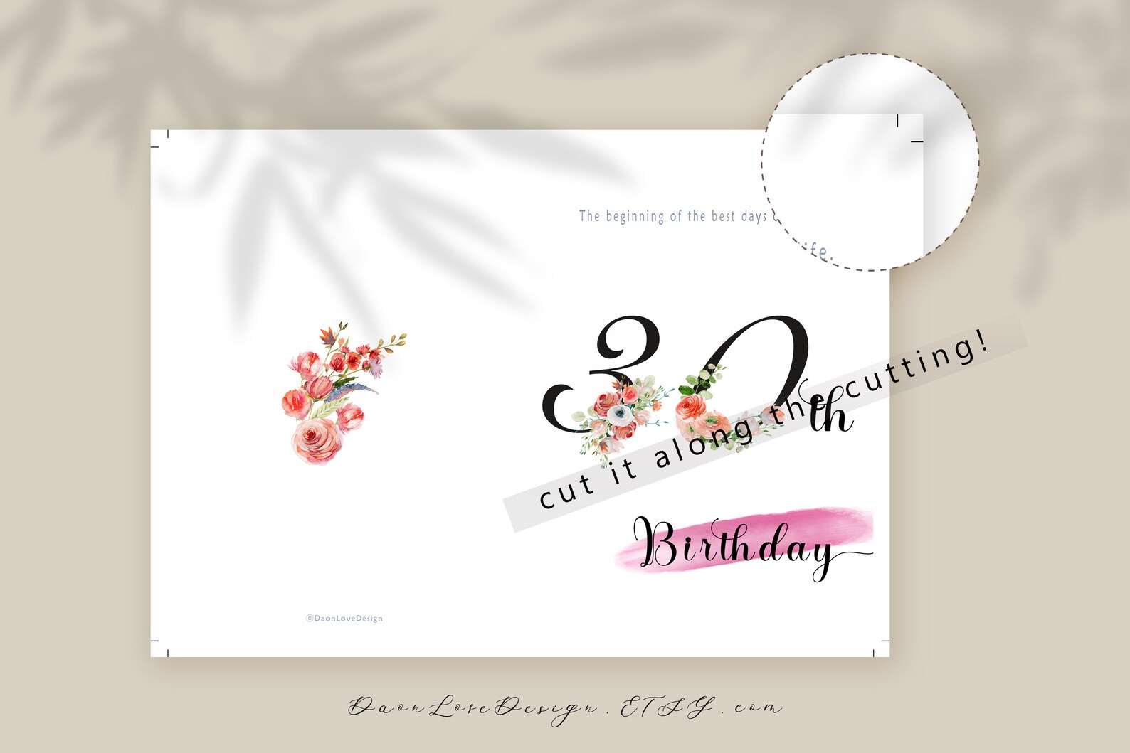 Printable Happy 30st Birthday Greeting Card 30 Years Old - Etsy