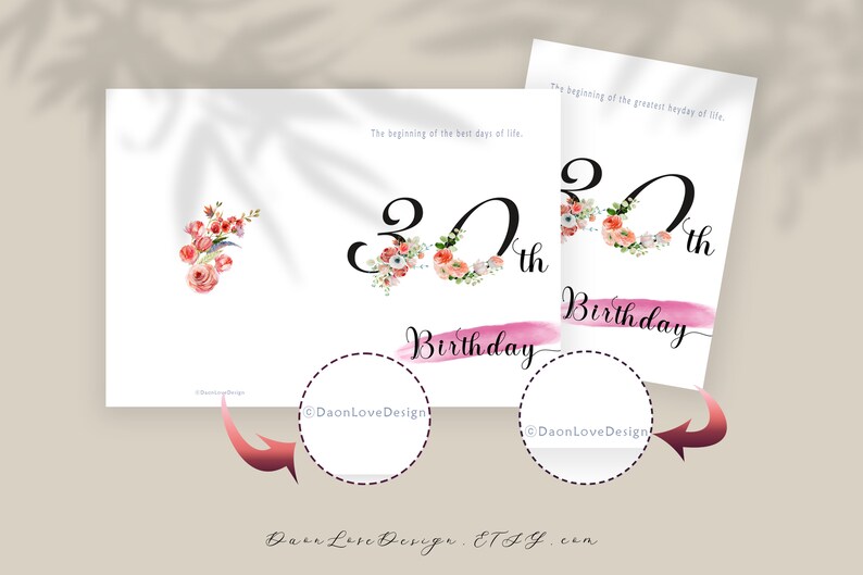 Printable Happy 30st Birthday Greeting Card 30 Years Old - Etsy