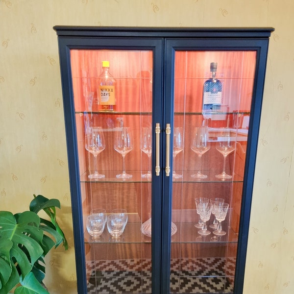 SOLD*** Vintage handpainted stylish contemporary drinks cabinet / storage unit perfect for any home