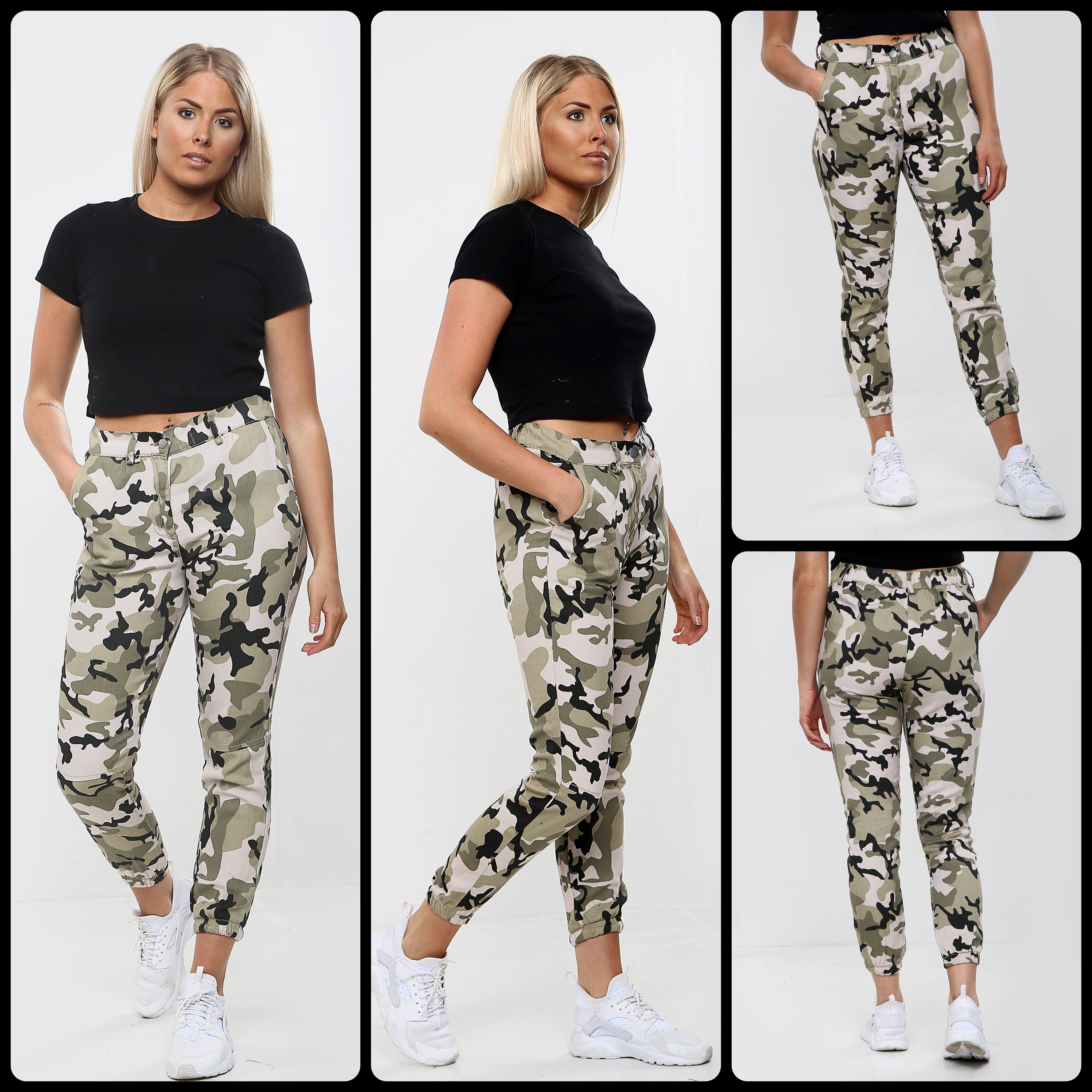 cuffed combat trousers