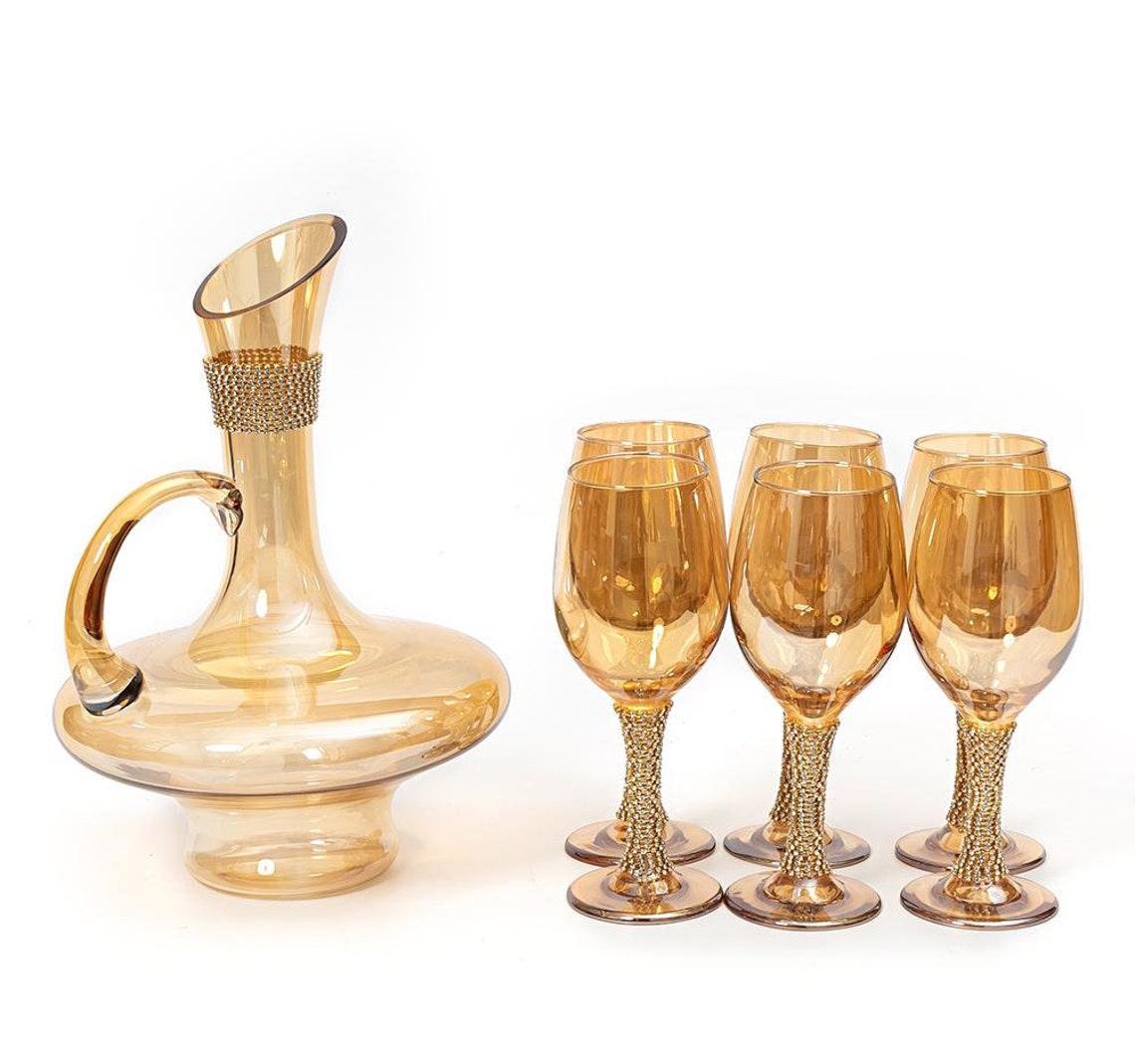 Jug and Glass Set Etsy