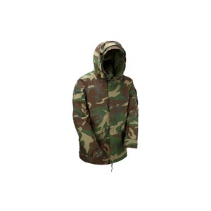Waterproof Jacket Original US Army Goretex Hiking Outdoor Fishing Camping Rain Coat Woodland Camo Used Camouflage Vintage PRELOVED