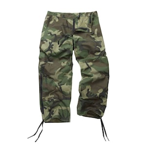 Waterproof Goretex Trouser Original US Vintage Army Surplus Military Camo Pant Used